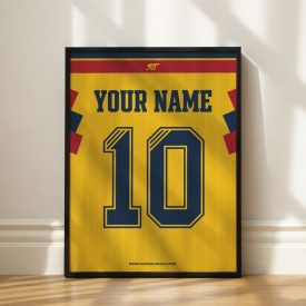 Arsenal FC 1993/94 Away - Framed Shirt Print - Custom