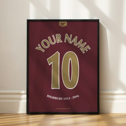 Arsenal FC 2005/06 Highbury - Framed Shirt Print - Custom