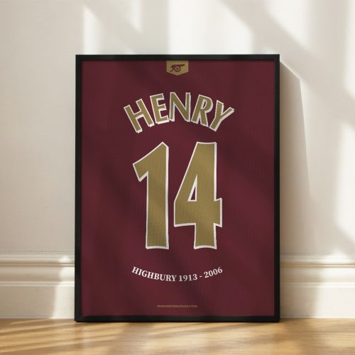 Arsenal FC 2005/06 Highbury - Keretezett mezposzter - Thierry Henry