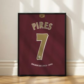   Arsenal FC 2005/06 Highbury - Framed Shirt Print - Robert Pires