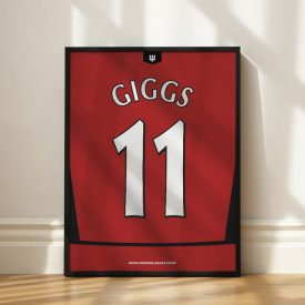   Manchester United FC 2003/04 - Framed Shirt Print - Ryan Giggs