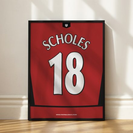 Manchester United FC 2003/04 - Framed Shirt Print - Paul Scholes
