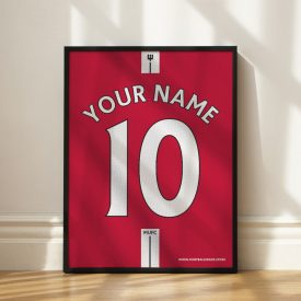 Manchester United FC 2007/08 - Framed Shirt Print - Custom