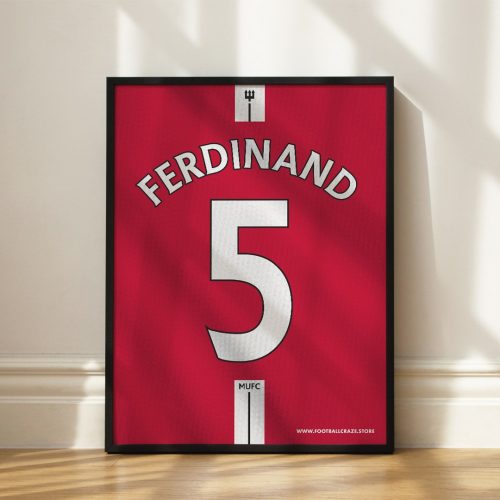 Manchester United FC 2007/08 - Kerezett mezposzter - Rio Ferdinand