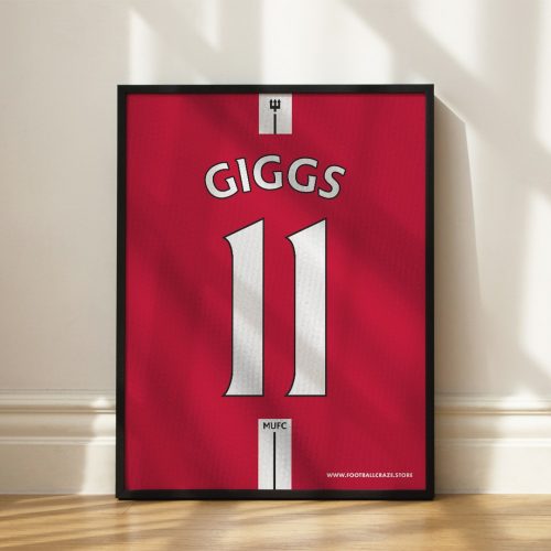 Manchester United FC 2007/08 - Keretezett mezposzter - Ryan Giggs