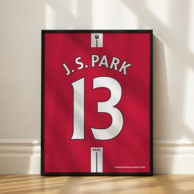   Manchester United FC 2007/08 - Framed Shirt Print - Park Ji-sung