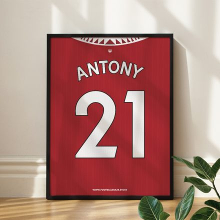 Manchester United FC 2022/23 - Framed Shirt Print - Antony