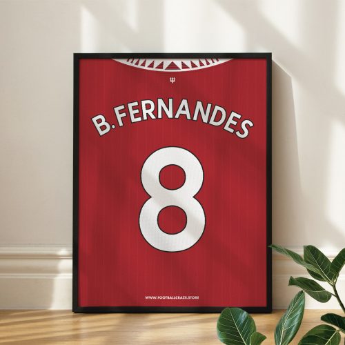 Manchester United FC 2022/23 - Framed Shirt Print - Bruno Fernandes