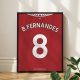 Manchester United FC 2022/23 - Keretezett mezposzter - Bruno Fernandes