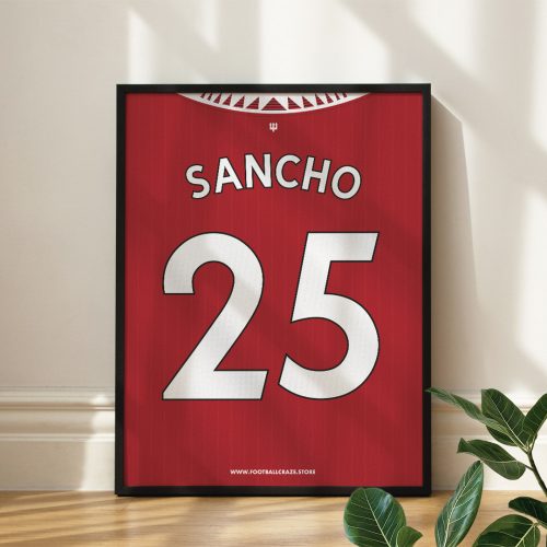 Manchester United FC 2022/23 - Keretezett mezposzter - Sancho