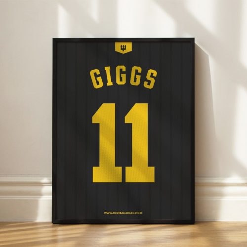 Manchester United FC 1993/94 Away - Framed Shirt Print - Ryan Giggs