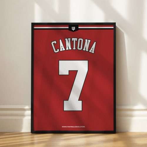 Manchester United FC 1996/98 - Framed Shirt Print - Eric Cantona