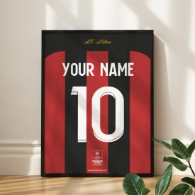 AC Milan 2006/07 - Keretezett mezposzter - Egyedi név