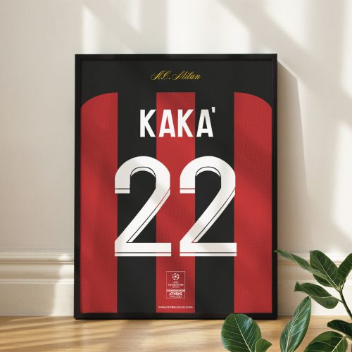 AC Milan 2006/07 - Framed Shirt Print - Kaká