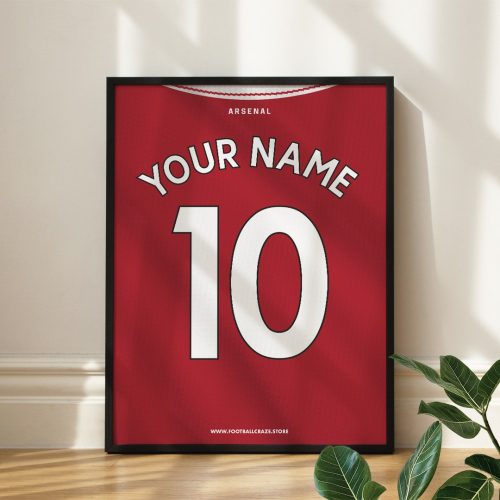 Arsenal FC 2022/23 - Kerezett mezposzter - Egyedi név