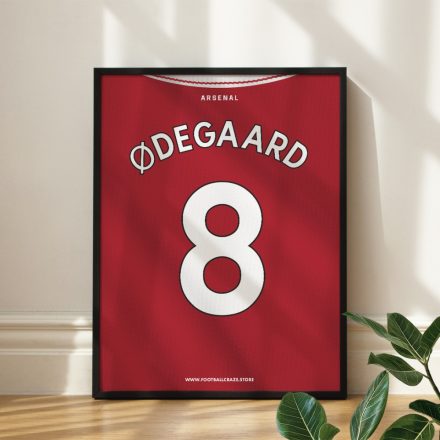Arsenal FC 2021/22 - Framed Shirt Print - Martin Ødegaard