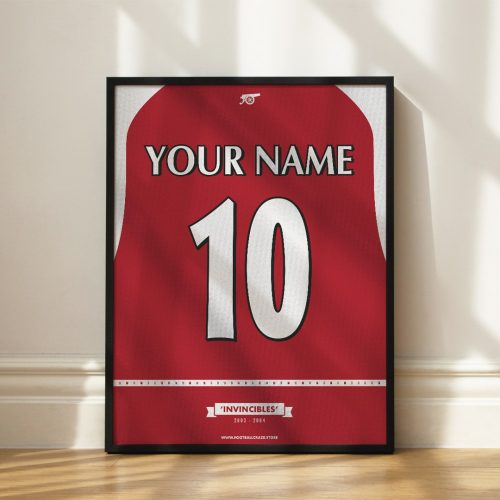 Arsenal FC 2003/04 - Kerezett mezposzter - Egyedi név
