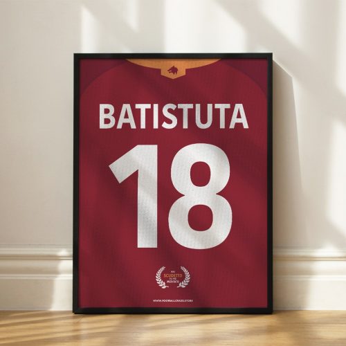 AS Roma 2000/01 - Shirt Print - Gabriel Batistuta