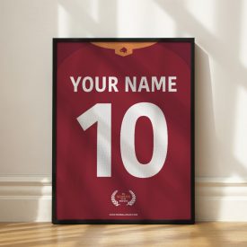 AS Roma 2000/01 - Framed Shirt Print - Custom