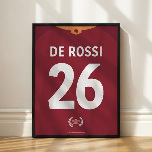 AS Roma 2000/01 - Keretezett mezposzter - De Rossi
