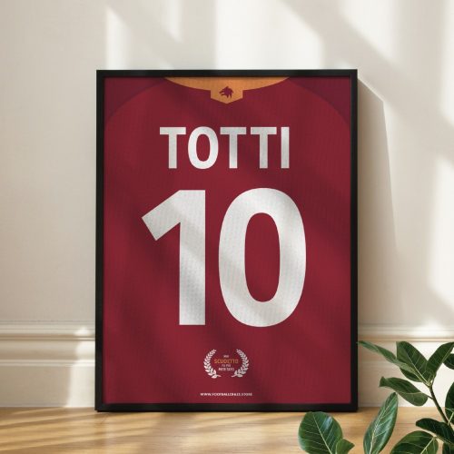 AS Roma 2000/01 - Framed Shirt Print - Francesco Totti
