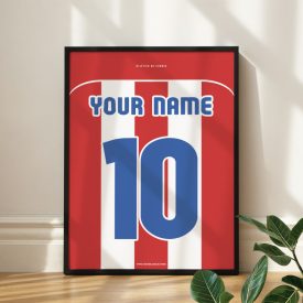Atletico Madrid - Framed Shirt Print - Custom