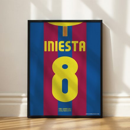 FC Barcelona 2010/11 - Framed Shirt Print - Iniesta
