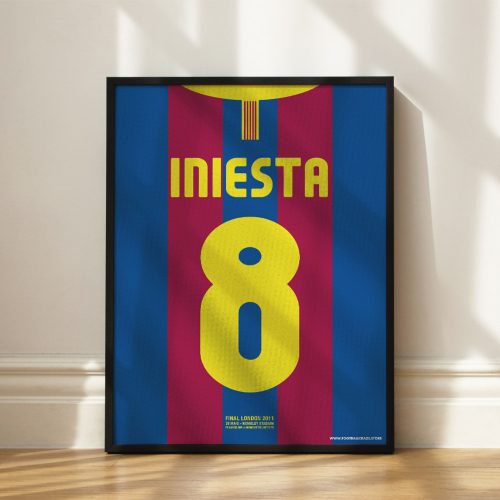 FC Barcelona 2010/11 - Kerezett mezposzter - Iniesta