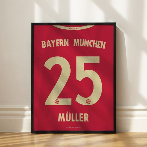Bayern München 2012/13 - Framed Shirt Print - Müller