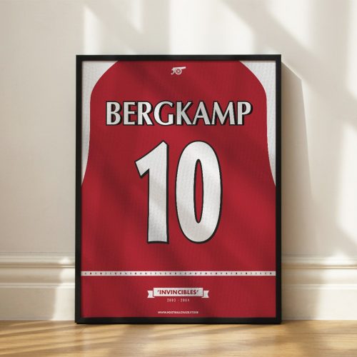 Arsenal FC 2003/04 - Framed Shirt Print - Dennis Bergkamp