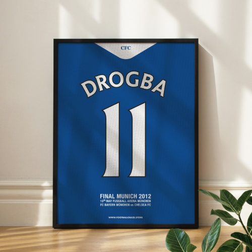 Chelsea FC 2011/12 - Framed Shirt Print - Didier Drogba