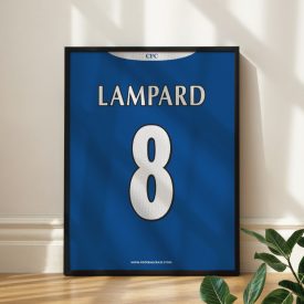 Chelsea FC 2004/05 - Framed Shirt Print - Frank Lampard