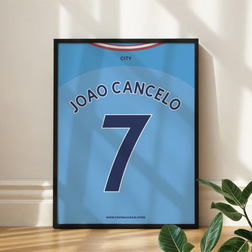 Manchester City FC 2022/23 - Framed Shirt Print - Cancelo