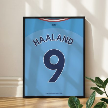 Manchester City FC 2022/23 - Framed Shirt Print - Erling Haaland