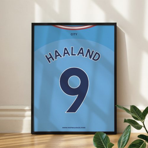 Manchester City FC 2022/23 - Kerezett mezposzter - Erling Haaland