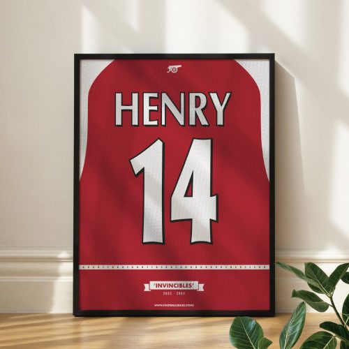 Arsenal FC 2003/04 - Keretezett mezposzter - Thierry Henry