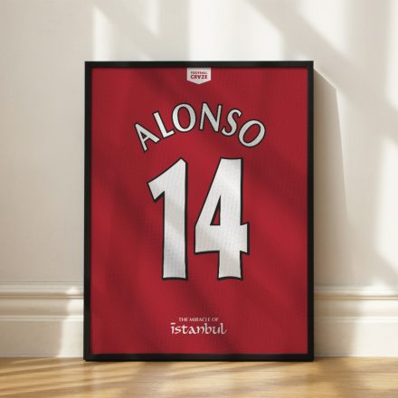 Liverpool FC 2004/05 - Framed Shirt Print - Xabi Alonso