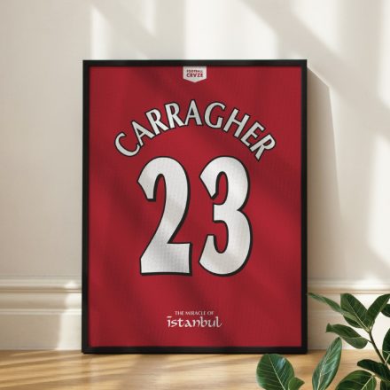 Liverpool FC 2004/05 - Framed Shirt Print - Jamie Carragher