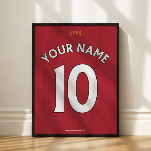Liverpool FC 2008/09 - Kerezett mezposzter - Egyedi név
