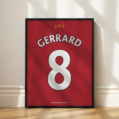 Liverpool FC 2008/09 - Keretezett mezposzter - Steven Gerrard