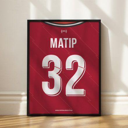 Liverpool FC 2021/22 - Framed Shirt Print - Joel Matip