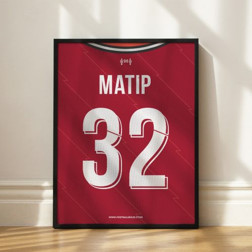 Liverpool FC 2021/22 - Framed Shirt Print - Joel Matip