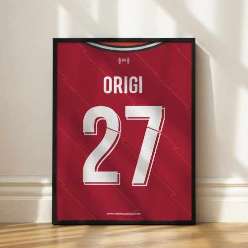 Liverpool FC 2021/22 - Framed Shirt Print - Divock Origi