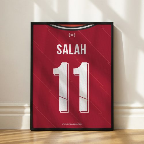 Liverpool FC 2021/22 - Keretezett mezposzter - Mo Salah