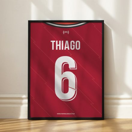 Liverpool FC 2021/22 - Framed Shirt Print - Thiago Alcantara