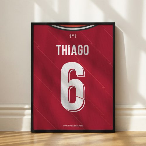 Liverpool FC 2021/22 - Keretezett mezposzter - Thiago Alcantara