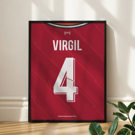 Liverpool FC 2021/22 - Keretezett mezposzter - Virgil van Dijk