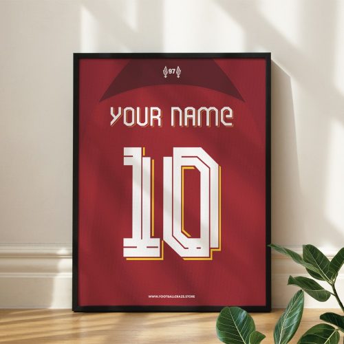 Liverpool FC 2022/23- Kerezett mezposzter - Egyedi név