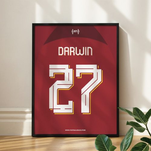 Liverpool FC 2022/23 - Kerezett mezposzter - Darwin Nunez