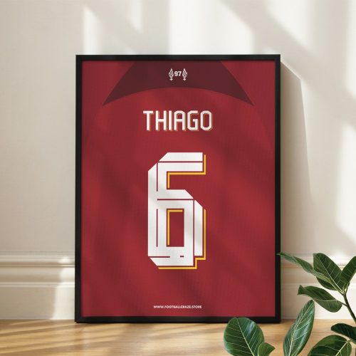 Liverpool FC 2022/23 - Framed Shirt Print - Thiago